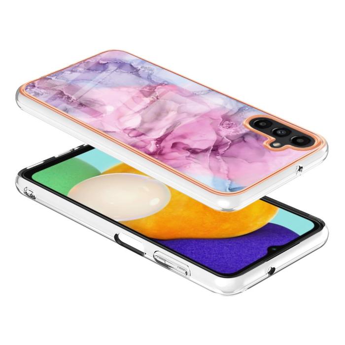 Bild 3, Samsung Galaxy A34 5G Skal Marmor TPU Rosa