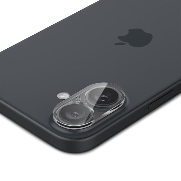 Bild 4, Spigen iPhone 16/16 Plus 2-PACK Linsskydd Optik GLAS.tR