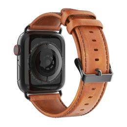 Apple Watch 42/44/45/49 mm Klockarmband Äkta Läder Brun