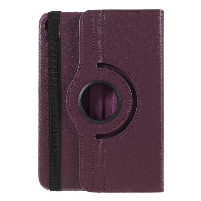 Bild 4, iPad Mini 2024/2021 Fodral 360° Rotation Litchi Lila