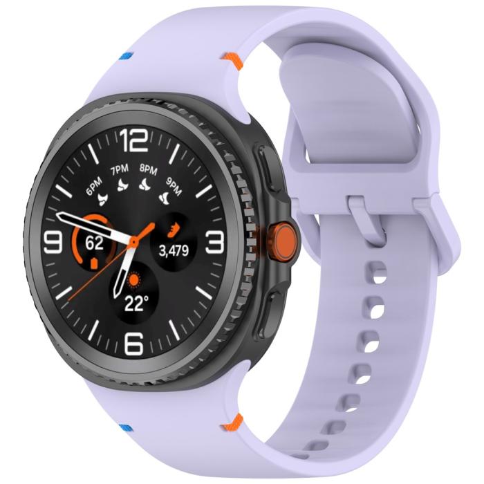 Bild 2, Galaxy Watch 8 46/44/40 mm Klockarmband Silkon Lila