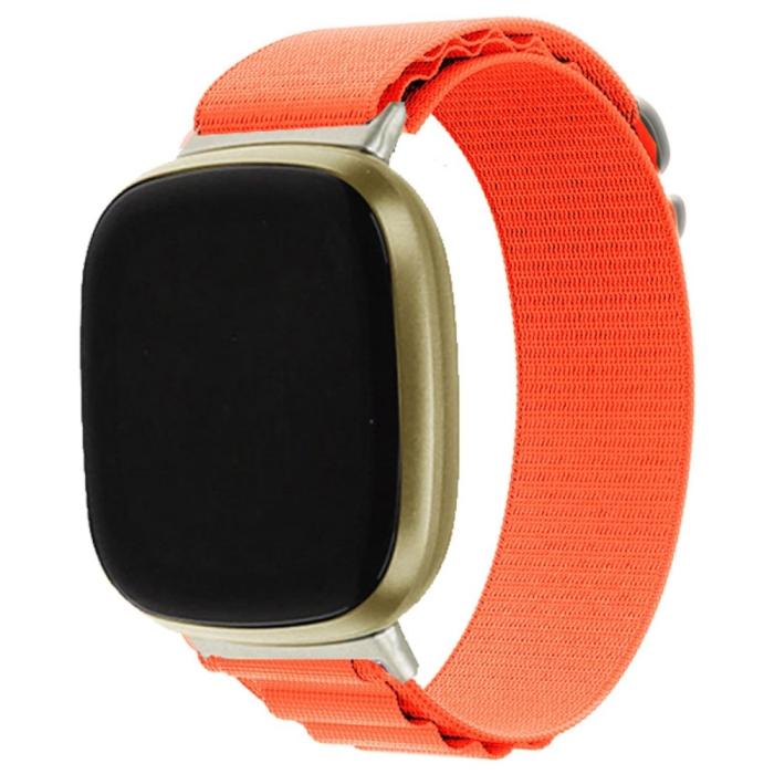 Bild 4, Fitbit Versa 4/Sense 2 Armband Justerbar Nylon Orange