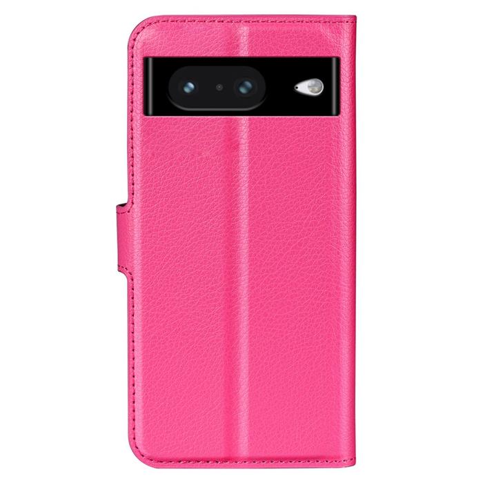Bild 6, Google Pixel 8 Fodral Litchi Textur Rosa