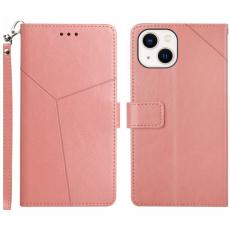iPhone 15 Fodral Y-Line Läder Roséguld