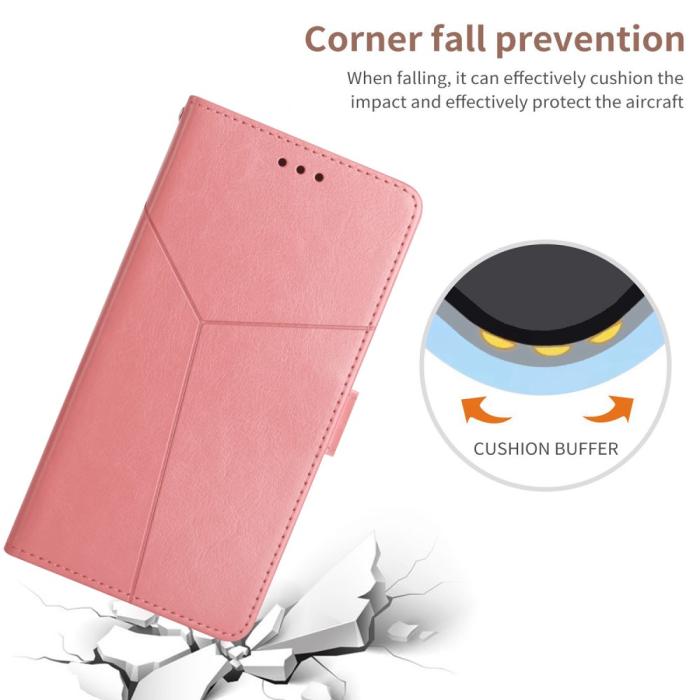 Bild 4, iPhone 15 Fodral Y-Line Läder Roséguld