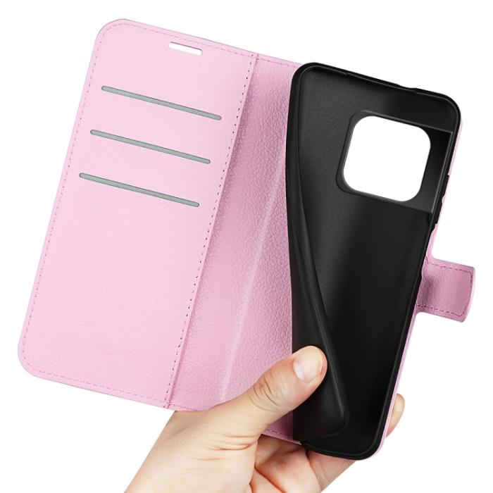 Bild 4, OnePlus 10 Pro 5G Fodral Litchi Textur Ljus Rosa