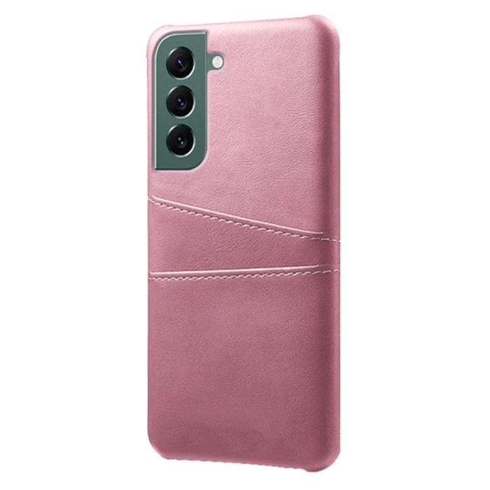 Bild 2, Samsung Galaxy S24 Läderbelagt Skal Med Kortfack Roséguld