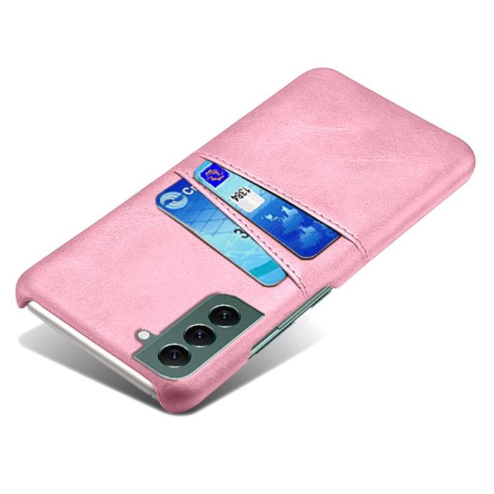 Bild 3, Samsung Galaxy S24 Läderbelagt Skal Med Kortfack Roséguld