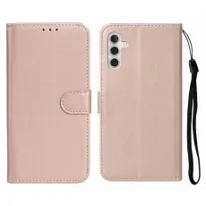 Samsung Galaxy S25 FE Fodral L&auml;der Ros&eacute;guld