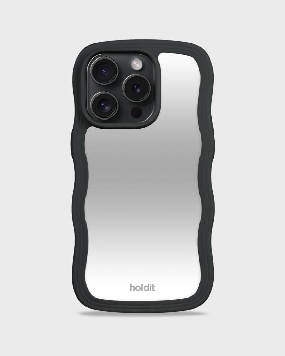 Bild 1, holdit iPhone 15 Pro Skal Wavy Black Mirror