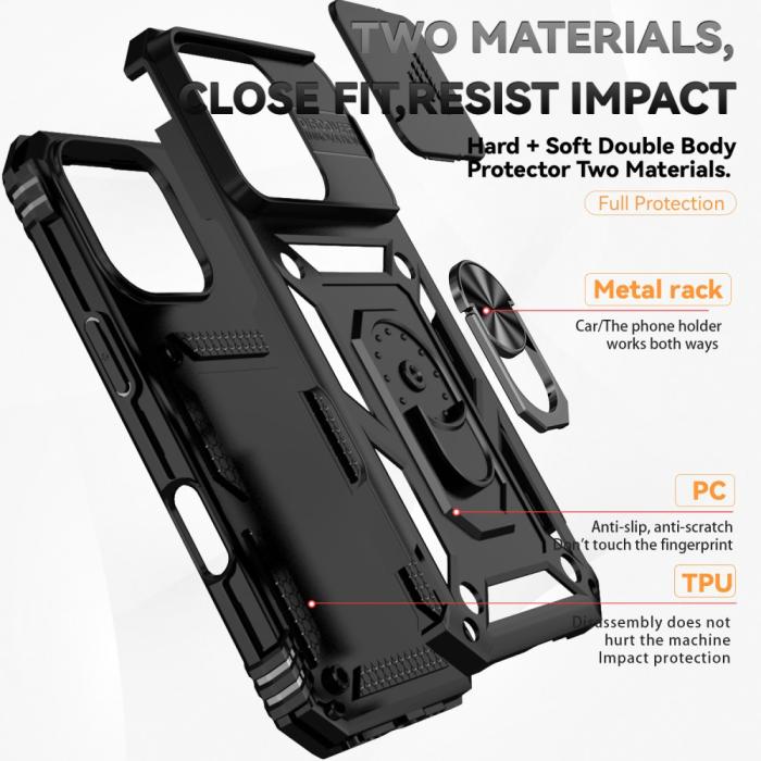 Bild 5, iPhone 16 Pro Skal CamShield Ring Hybrid Svart