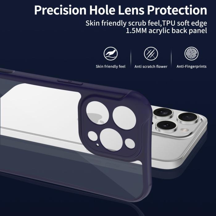Bild 3, LEEU DESIGN iPhone 16 Pro Max Skal Shockproof Mörk Blå/Lila