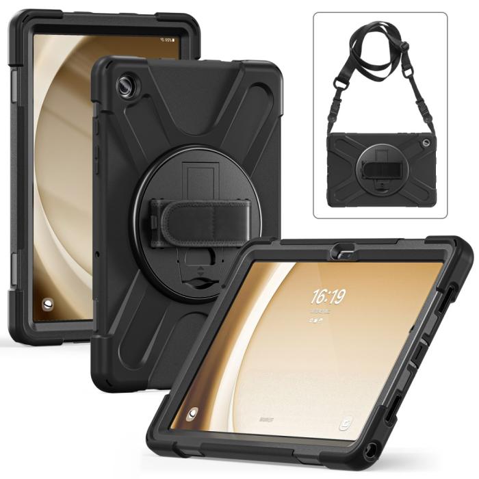 Bild 2, Samsung Galaxy Tab A9 Plus Skal 360 Rotation Shockproof Med Rem