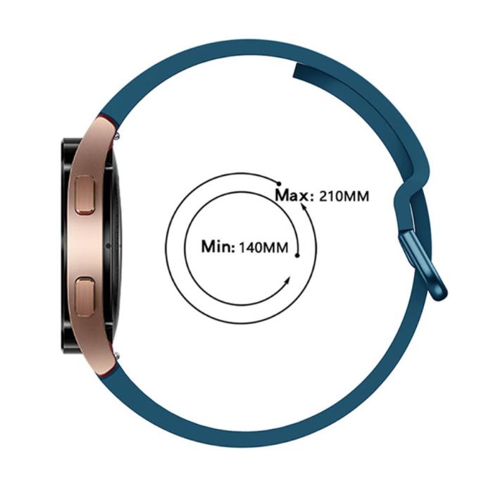Bild 5, Silikon Armband För Galaxy Watch 4/5/5 Pro/6/7/FE Mörk Blå