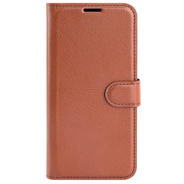 Bild 5, Samsung Galaxy S24 Fodral Litchi Läder Brun