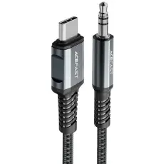 Acefast 1.2m USB-C Till 3.5 mm AUX Ljudkabel Nylon - Grå