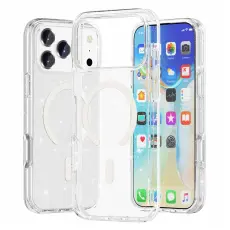 iPhone 17 Pro Max Skal MagSafe Glitter Transparent