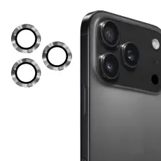 ENKAY Phone 17 Pro Max / 17 Pro Linsskydd H&auml;rdat Glas Gr&aring;