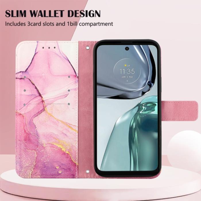 Bild 4, Motorola Moto G62 5G Fodral Marmor Rosa