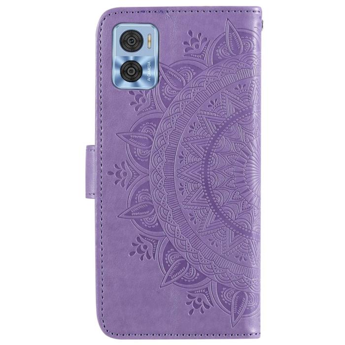 Bild 5, Motorola Moto E22i Fodral Mandala Läder Lila