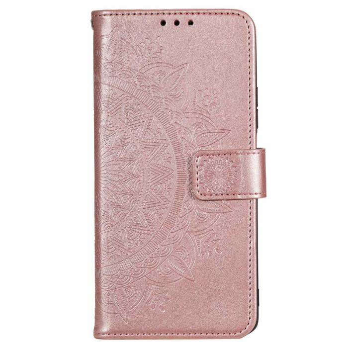 Bild 4, Motorola Moto E22i Fodral Mandala Läder Roséguld