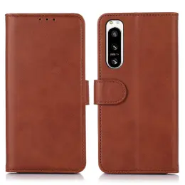 Sony Xperia 5 IV Fodral Läder Brun