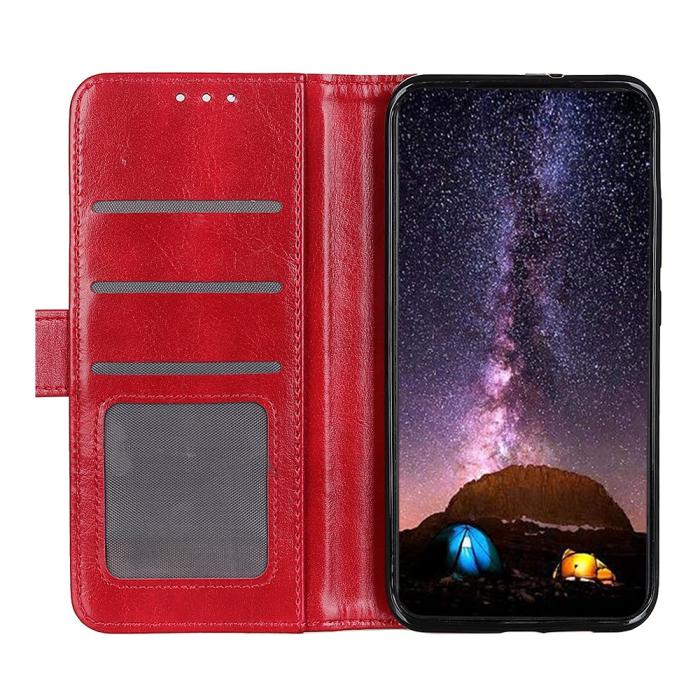 Bild 3, Samsung Galaxy A32 5G - Crazy Horse Fodral - Röd