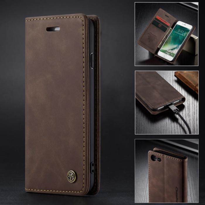 Bild 1, iPhone 7/8/SE (2020/2022) - CASEME Retro Fodral - Brun