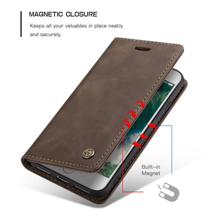 Bild 3, iPhone 7/8/SE (2020/2022) - CASEME Retro Fodral - Brun