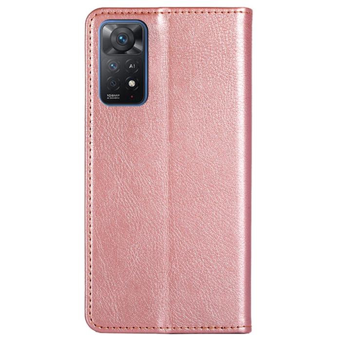 Bild 3, Xiaomi Redmi Note 11 Pro 5G Fodral Vintage Flip Roséguld