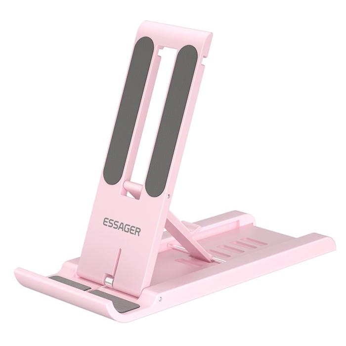 Bild 1, ESSAGER Justerbar Mobilhållare För Skrivbord Rosa