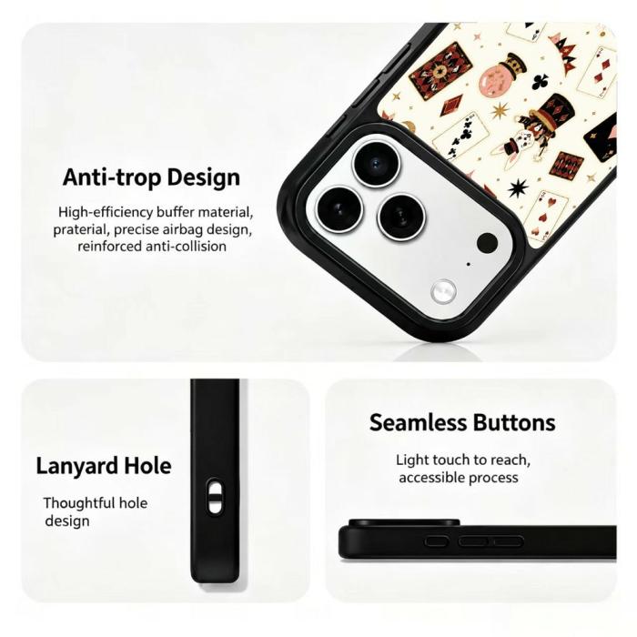 Bild 3, iPhone 18 Pro Max/17 Pro Max Skal MagSafe UV-Mönster Poker
