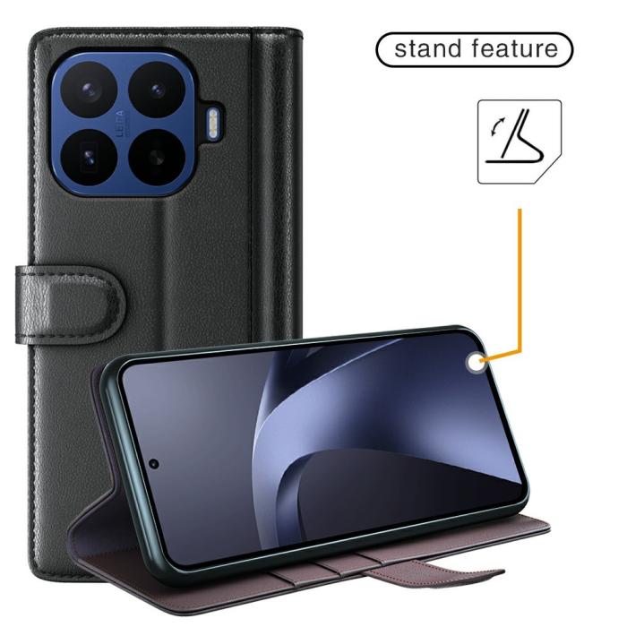 Bild 5, Xiaomi 17T Pro Fodral Premium Split Läder Svart