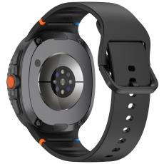 Galaxy Watch 8 46/44/40 mm Klockarmband Silkon Svart