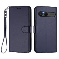 Sony Xperia 10 VII Pl&aring;nboksfodral L&auml;der Bl&aring;