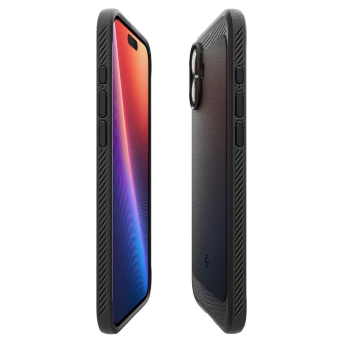 Bild 6, Spigen iPhone 16 Skal MagSafe Mag Rugged Armor Matt Svart