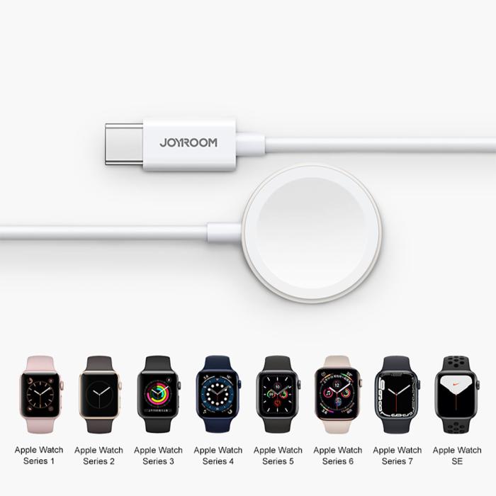 Bild 3, Joyroom Apple Watch Trådlös Induktion Laddare 1.2m USB-C Vit