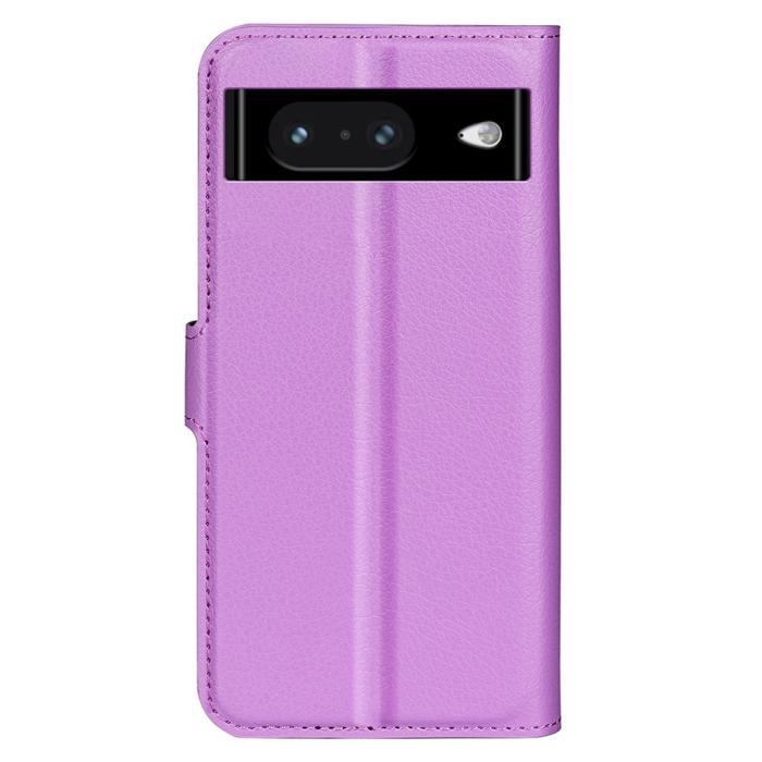 Bild 6, Google Pixel 8 Fodral Litchi Textur Lila