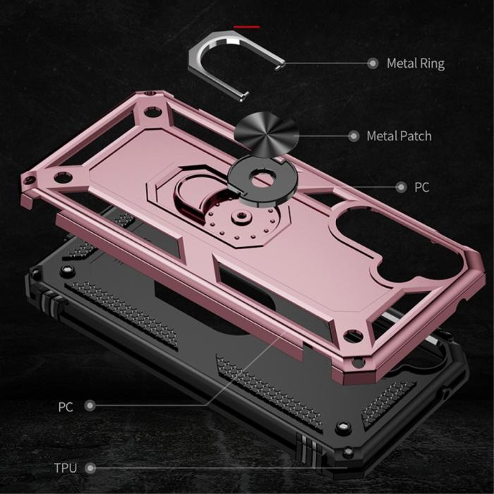 Bild 3, Samsung Galaxy S23 FE Skal Ring Hybrid Armor Roséguld