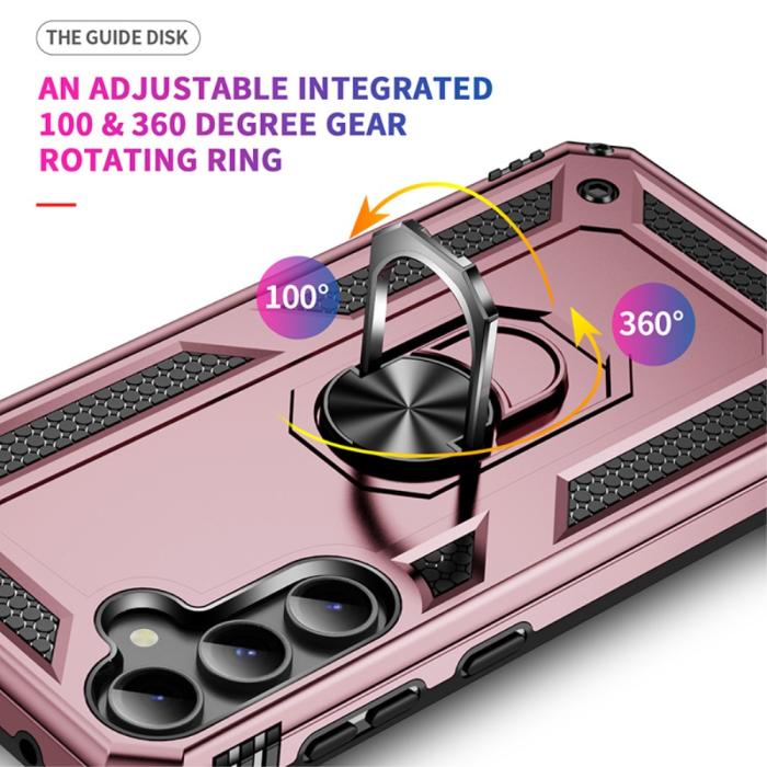 Bild 6, Samsung Galaxy S23 FE Skal Ring Hybrid Armor Roséguld