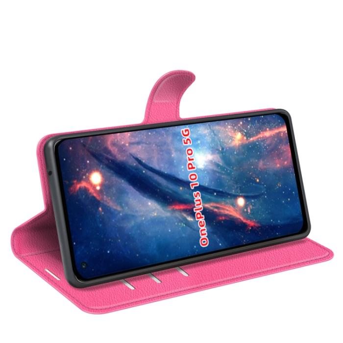 Bild 6, OnePlus 10 Pro 5G Fodral Litchi Textur Rosa