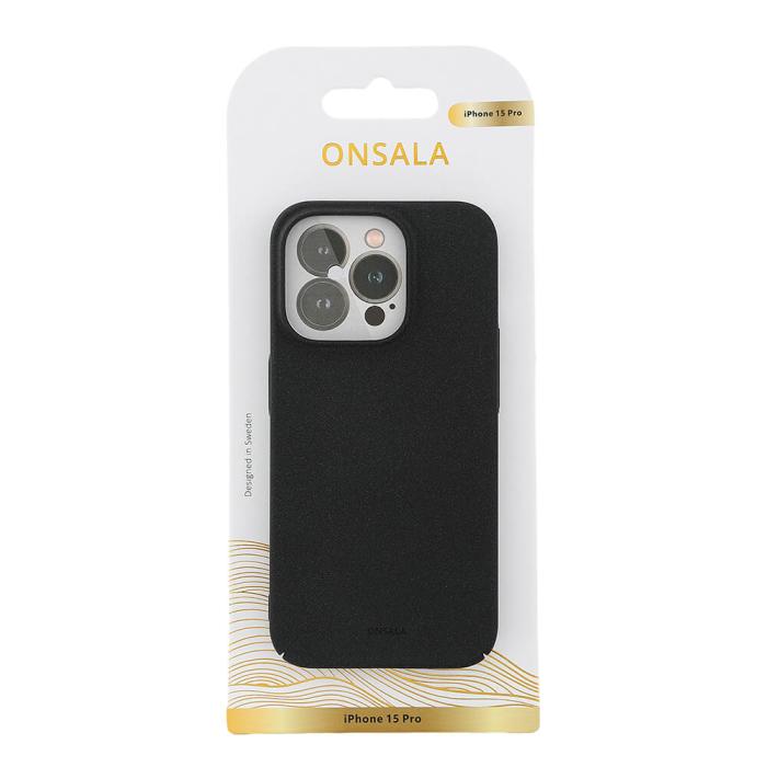 Bild 2, ONSALA iPhone 15 Pro Skal Ultraslim Sand Burst Svart