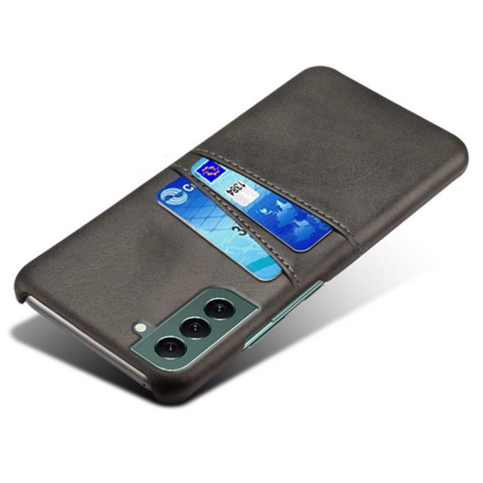 Bild 3, Samsung Galaxy S24 Läderbelagt Skal Med Kortfack Svart