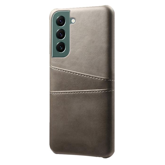 Bild 2, Samsung Galaxy S24 Läderbelagt Skal Med Kortfack Grå