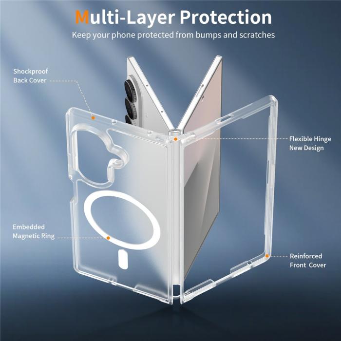Bild 3, Samsung Galaxy Z Fold 8 Ultra Skal MagSafe TPU Transparent