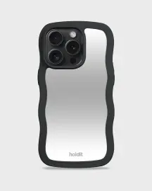 holdit iPhone 15 Pro Max Skal Wavy Black Mirror