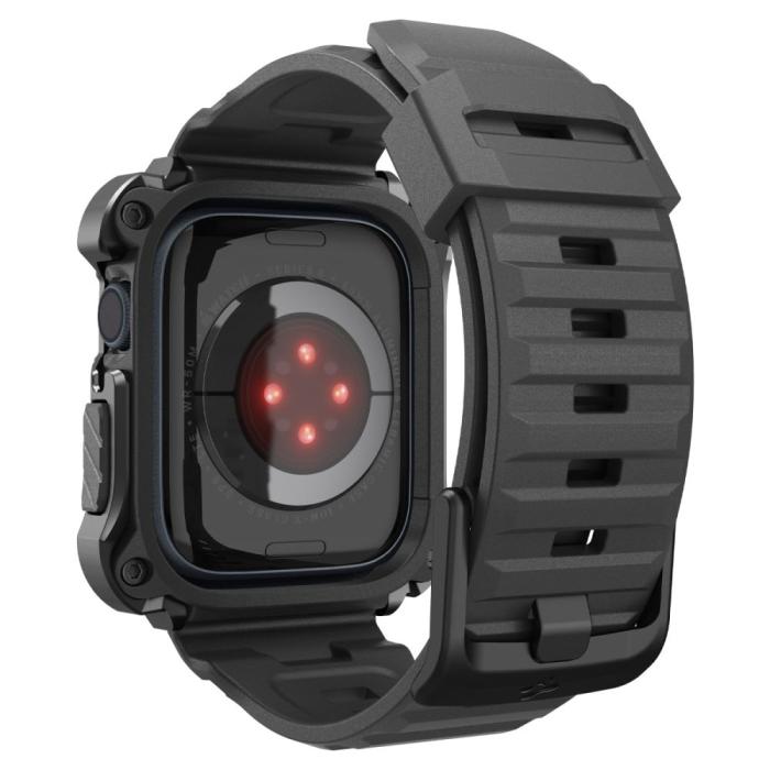Bild 5, Spigen Apple Watch 7/8 45 mm Skal/Armband Tough Armor Metal Black