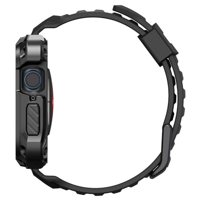 Bild 6, Spigen Apple Watch 7/8 45 mm Skal/Armband Tough Armor Metal Black
