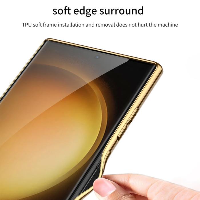 Bild 4, GKK Galaxy S24 Ultra Skal Läder Hybrid Electroplate Vit