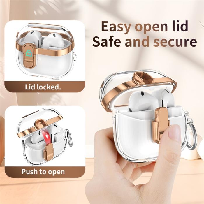 Bild 2, Samsung Galaxy Buds 3/3 Pro Skal Hybrid Transparent/Svart